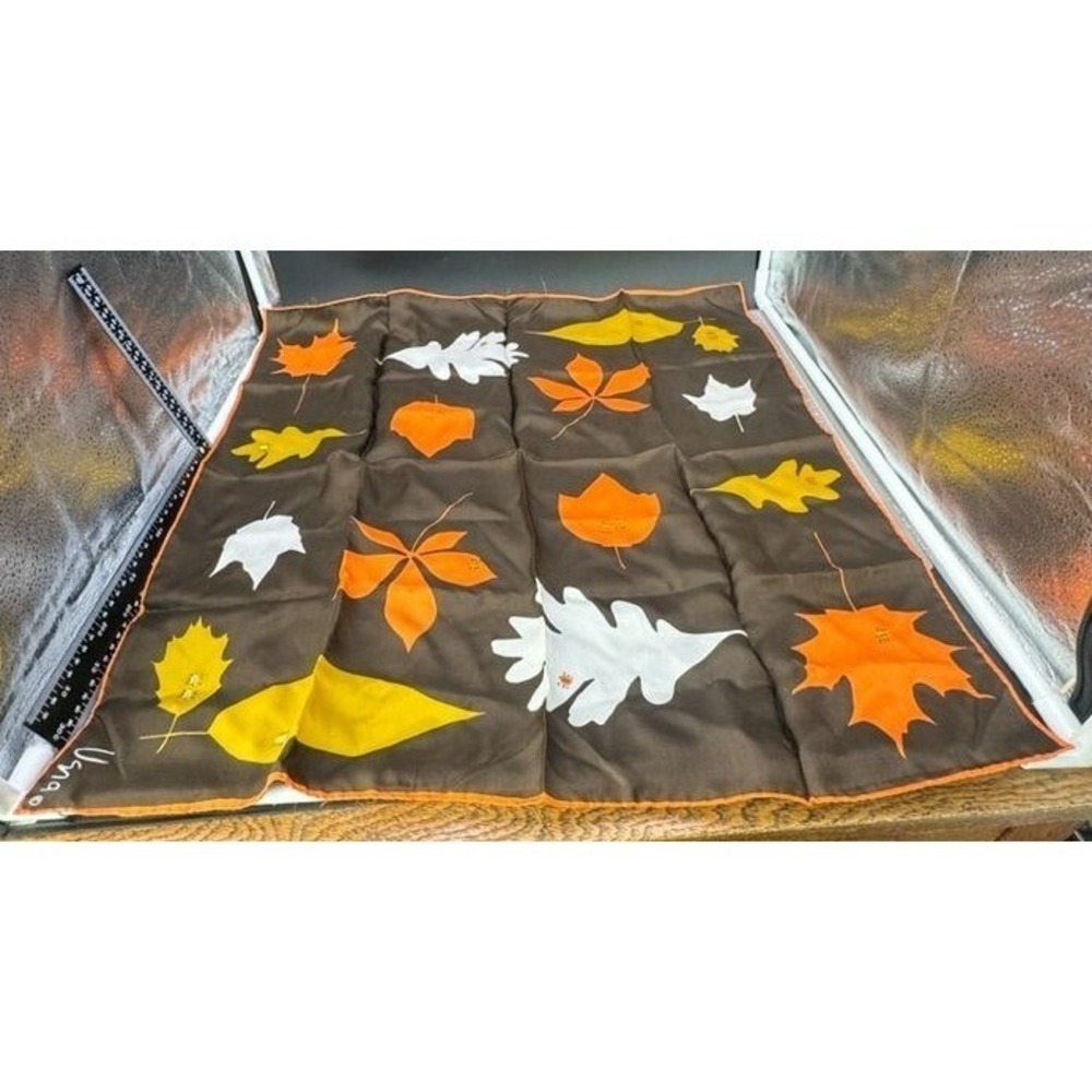 Vintage Autumn Ladybug Rayon & Silk Scarf Vera 25"